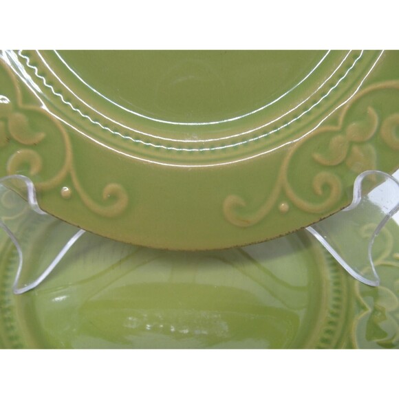 Demdaco Sapore 2004 Deb Hrabik Set Of 2 Hand Painted Green Salad Plates EUC - Picture 3 of 8